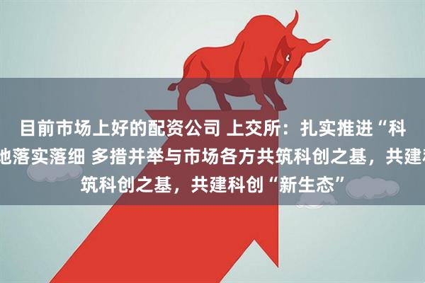 目前市场上好的配资公司 上交所：扎实推进“科创板八条”落地落实落细 多措并举与市场各方共筑科创之基，共建科创“新生态”